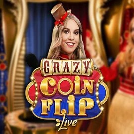 Crazy Coin Flip slot logo by Evolution at Hypekasino Casino