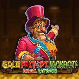 Try Gold Factory Jackpots Mega Moolah slot by Aurum Signature Studios on hypekasino.eu – logo image