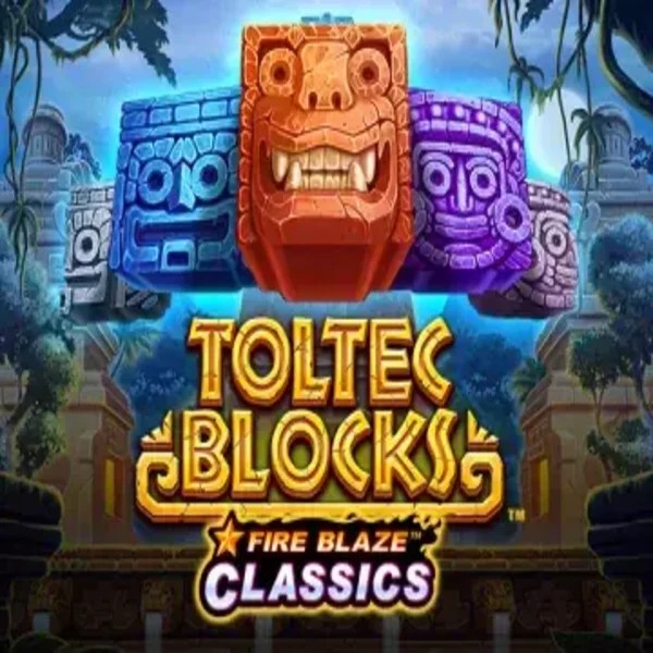 Fire Blaze: Toltec Blocks logo by Rarestone Gaming at Hypekasino Casino